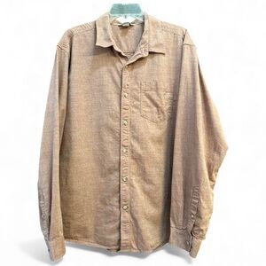 Eddie Bauer Shirt Button Down Men's 100% Cotton Longsleeve XL Red Casual